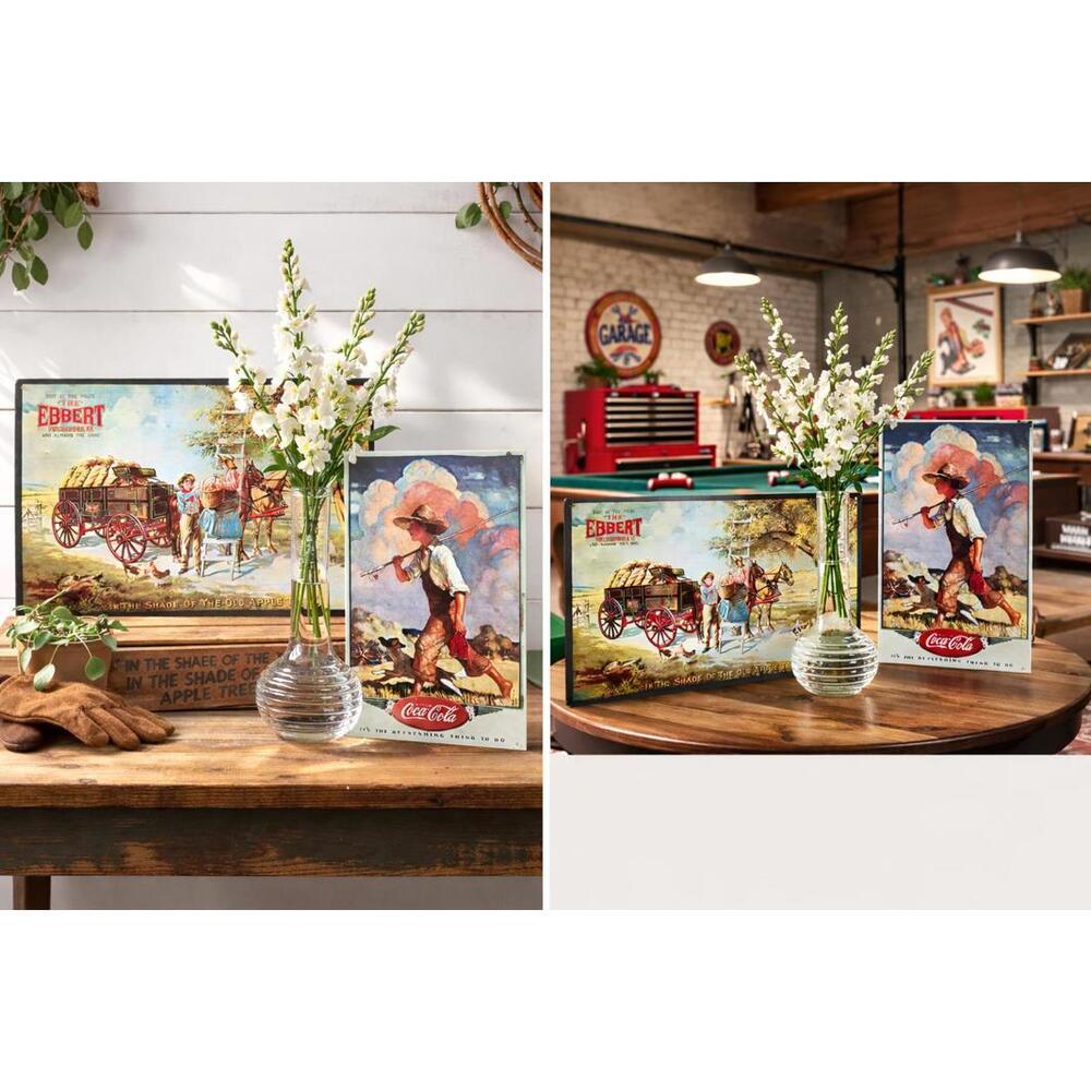Vintage Reproduction Coca-Cola & Ebbert Metal Signs